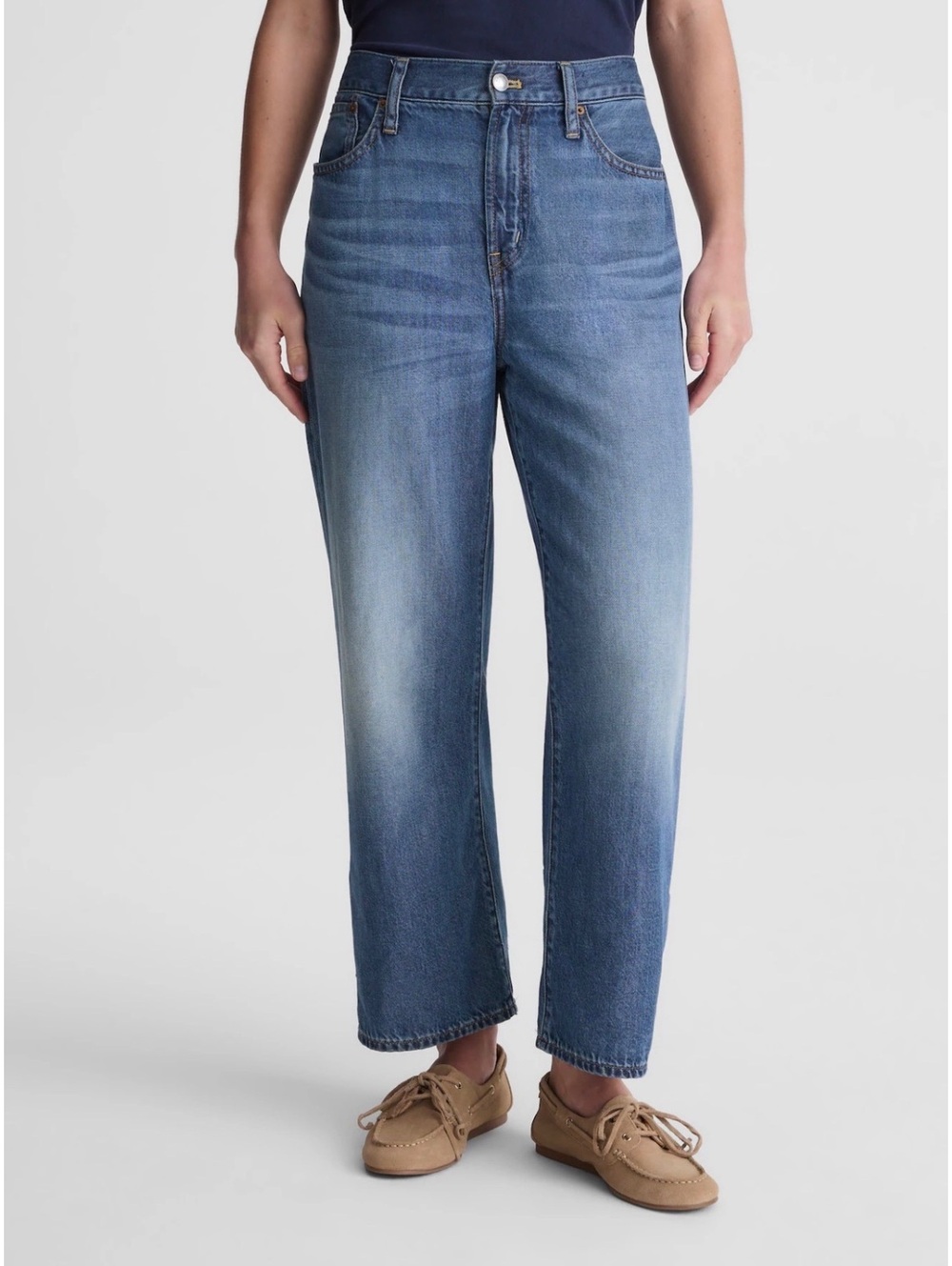 NWT Madewell The Perfect Vintage Wide-Leg Crop Jeans Airy Denim W31 High Rise